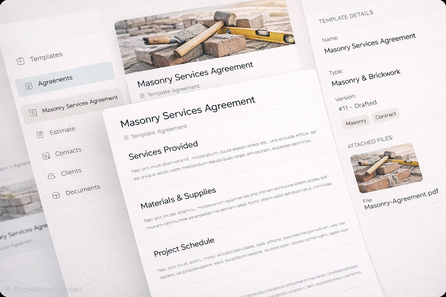 Masonry Services Agreement